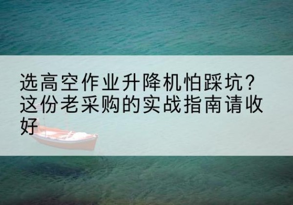 二连浩特高空作业升降机厂家推荐-选高空作业升降机怕踩坑？这份老采购的实战指南请收好